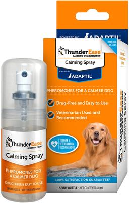 Bundle: ThunderShirt Classic Anxiety & Calming Vest, Heather Grey, X-Small + ThunderEase Pheromone Spray for Dogs