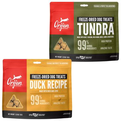 Bundle: ORIJEN Free-Run Duck Formula + Tundra Freeze-Dried Dog Treats
