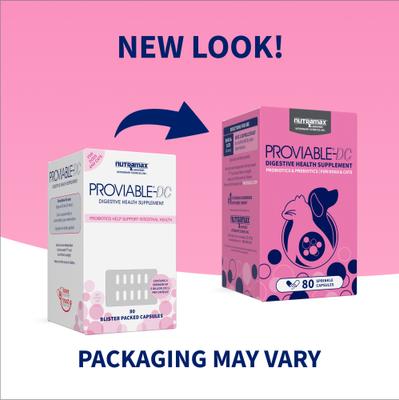 Bundle: Nutramax Proviable-DC Capsules Supplement + Greenies Pill Pockets Canine Chicken Flavor Dog Treats