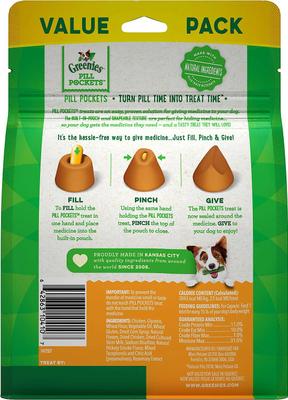 Bundle: Nutramax Proviable-DC Capsules Supplement + Greenies Pill Pockets Canine Chicken Flavor Dog Treats