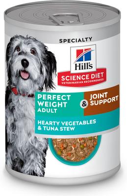 Adult Perfect Weight Management & Joint Support Hearty Vegetables & Tuna Stew Wet Dog Food, 12.5-oz can, 12 count