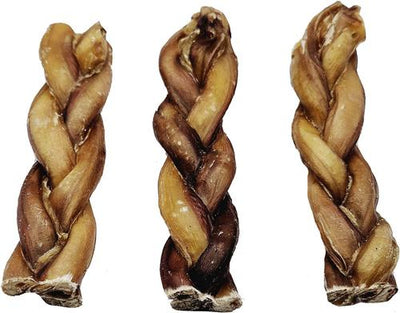 6-in Braided Bully Sticks Dog Treats, 3 count
