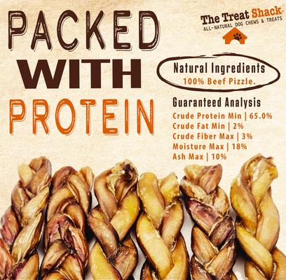 6-in Braided Bully Sticks Dog Treats, 3 count