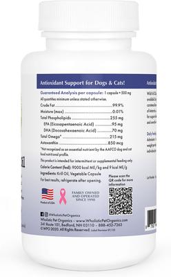 Krill Oil Capsules Supplement for Dogs & Cats, 200 count