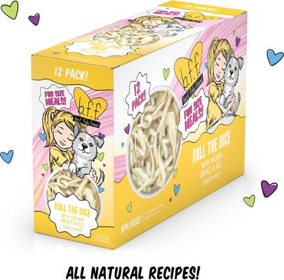 Best Fido Friend Fun Size Meals Roll The Dice Wet Dog Food, 2.75-oz cup, case of 12