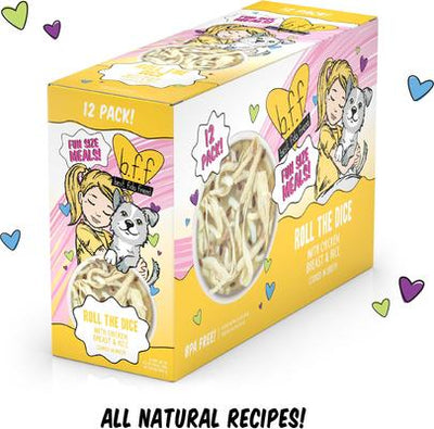 Best Fido Friend Fun Size Meals Roll The Dice Wet Dog Food, 2.75-oz cup, case of 12