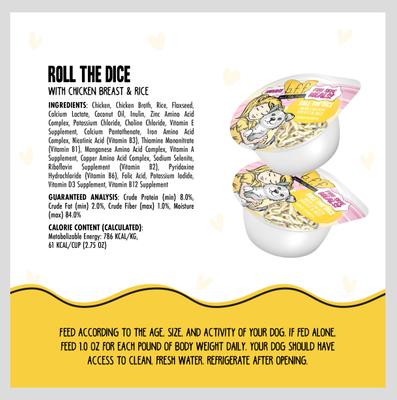 Best Fido Friend Fun Size Meals Roll The Dice Wet Dog Food, 2.75-oz cup, case of 12