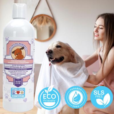 Organic Lavender & Chamomile Oatmeal Dog Shampoo & Conditioner, 16-fl oz bottle