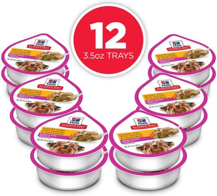 Adult Small Paws Savory Chicken & Vegetable Stew Dog Food Trays, 3.5-oz, case of 24