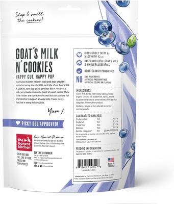 Bundle: Variety Pack - The Honest Kitchen Goat's Milk N' Cookies Slow Baked with Blueberries & Vanilla Dog Treats, 8-oz bag, Peanut Butter & Honey & Pumpkin Flavors