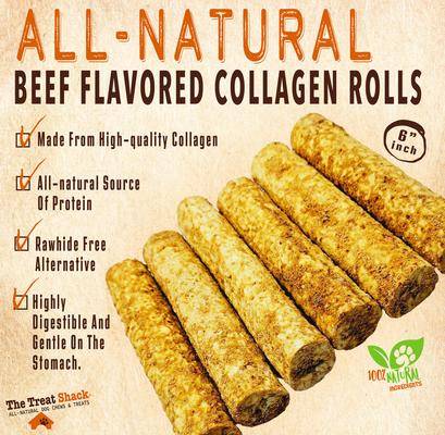 6-in Beef Crunchy Rolls Dog Treats, 3 count