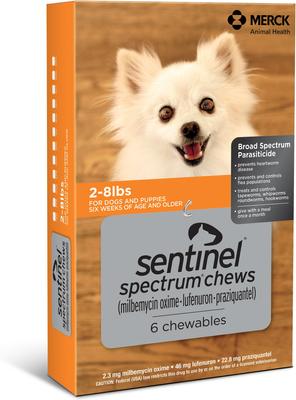 Chew for Dogs, 2-8 lbs, (Orange Box), 12 Chews (12-mos. supply)