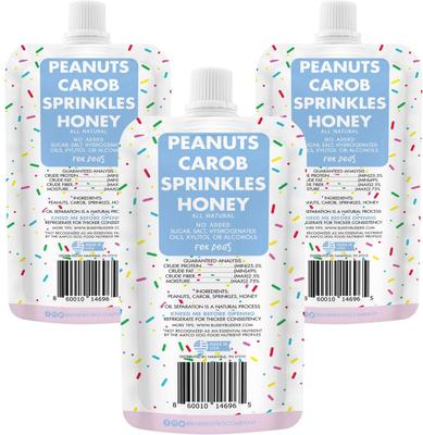 Birthday Bash Buddy Budder Grain-Free Lickable Dog Treat, 4-oz pouch, 3 count