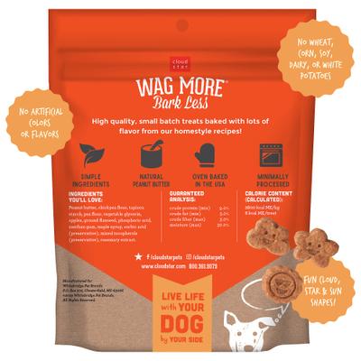 Wag More Bark Less Peanut Butter & Apples Grain-Free Soft Chew Dog Treats, 5-oz bag