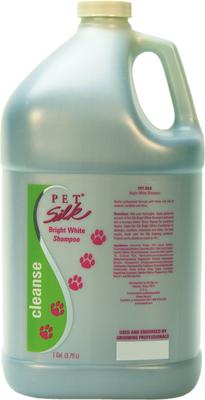 Champú blanco brillante para perros y gatos, botella de 1 galón