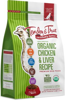 Organic Grain-Free Turkey & Liver Recipe Dry Dog Food, 4-lb bag