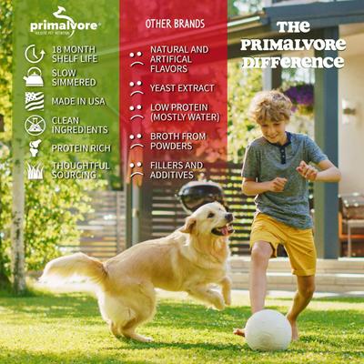 Free Range Chicken Bone Broth with Collagen + Turmeric Dog & cat Food Topping, 12-oz bag, 6 count