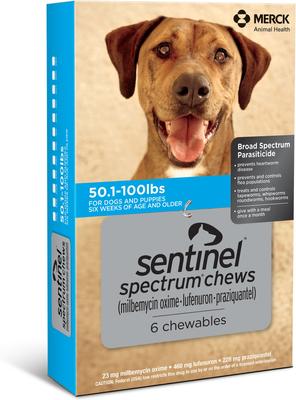 Chew for Dogs, 50.1-100 lbs, (Blue Box), 6 Chews (6-mos. supply)