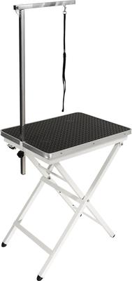 Mini Portable Dog & Cat Grooming Table with Arm, Black