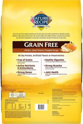 Bundle: Nature's Recipe Grain-Free Chicken, Sweet Potato & Pumpkin Recipe Dry Food + SmartBones SmartSticks Peanut Butter Chews Dog Treats