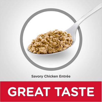 Bundle: Hill's Science Diet Adult Perfect Weight Chicken Recipe Dry Cat Food, 15-lb bag + Hill's Science Diet Adult 7+ Savory Chicken Entree Canned Cat Food, 5.5-oz, case of 26