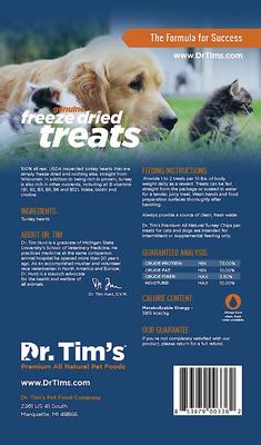 Natural Turkey Chips Genuine Freeze-Dried Dog & Cat Treats, 4-oz bag