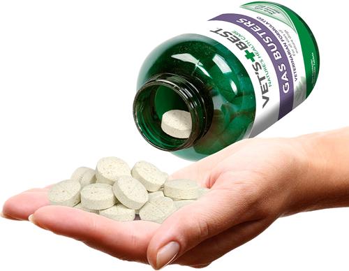 Gas Busters Chewable Tablets Digestive Supplement for Dogs, 90 count
