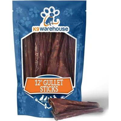 Gullet Sticks - Masticables para perros con sabor a carne de res de 30 cm (12 unidades)