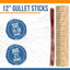 Gullet Sticks - Masticables para perros con sabor a carne de res de 30 cm (12 unidades)