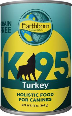Paquete: Comida enlatada para perros Earthborn Holistic K95 con receta de pavo y K95 con receta de pollo