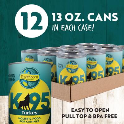 Bundle: Earthborn Holistic K95 Turkey Recipe + K95 Chicken Recipe Canned Dog Food