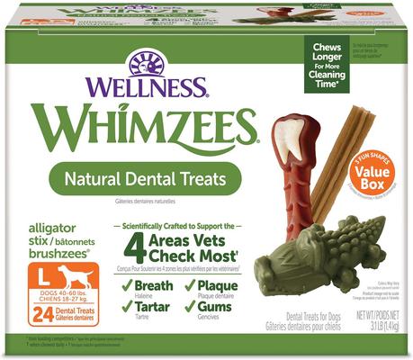 by Wellness Value Box Dental Chews Natural Grain-Free Dental Dog Treats, Large, 14 count