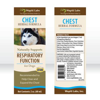 Chest Formula for Respiratory Function Dog Supplement, 2-fl oz bottle