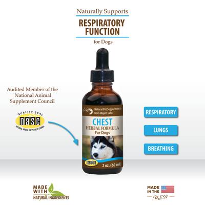 Chest Formula for Respiratory Function Dog Supplement, 2-fl oz bottle