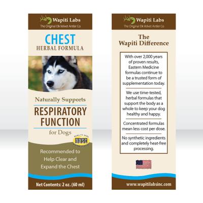 Chest Formula for Respiratory Function Dog Supplement, 2-fl oz bottle