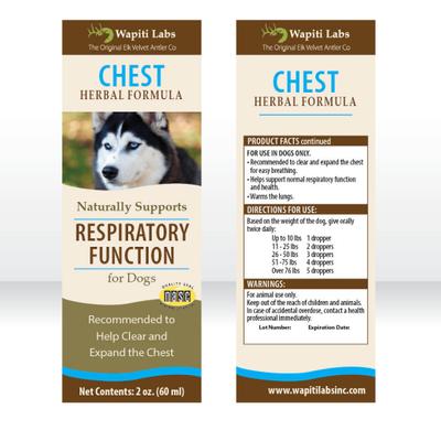 Chest Formula for Respiratory Function Dog Supplement, 2-fl oz bottle
