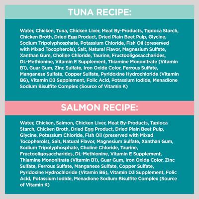 Perfect Portions Indoor Tuna & Salmon Recipe Grain-Free Cuts in Gravy Multipack Wet Cat Food Trays, 2.6-oz tray, case of 24