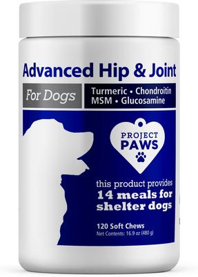 Advanced Grain-Free Hip & Joint Dog Supplement Chews, 120 count