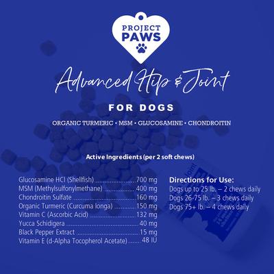 Advanced Grain-Free Hip & Joint Dog Supplement Chews, 120 count