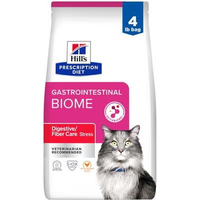 Alimento seco para gatos Gastrointestinal Biome Stress Digestive/Fiber Care con pollo, bolsa de 8.5 lb