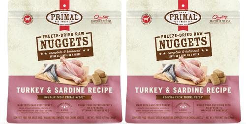 Turkey & Sardine Formula Nuggets Grain-Free Raw Freeze-Dried Dog Food, 28-oz bundle