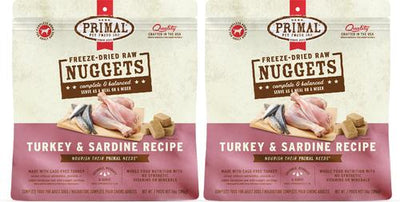 Turkey & Sardine Formula Nuggets Grain-Free Raw Freeze-Dried Dog Food, 28-oz bundle