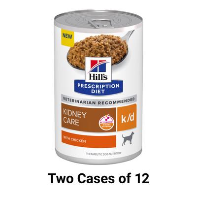 k/d Kidney Care with Chicken Wet Dog Food, 13-oz, case of 12