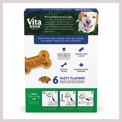 Multi Flavors Crunchy Biscuit Dog Treats, Medium