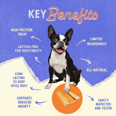 Medium Natural Cheese Dog Treats, 3 count