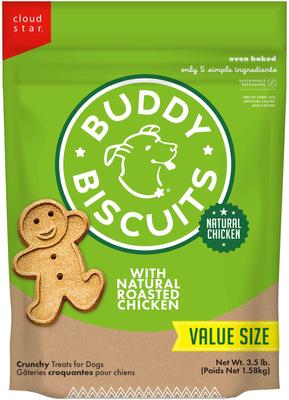 Bundle: Variety Pack - Buddy Biscuits with Bacon & Cheese Oven Baked Dog Treats, Chicken & Peanut Butter Flavors