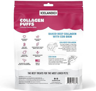 Beef Collagen & Fish Puffs Bites Dehydrated Dog Treats, 2.5-oz bag