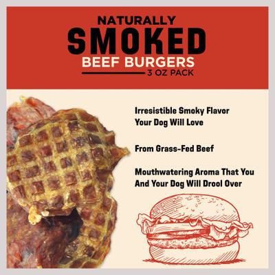 2-in Smoked Beef Burgers Dog Treat, 6 count