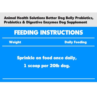 Better Dog Belly Probiotics, Prebiotics & Digestive Enzymes Dog Supplement, 8-oz bag