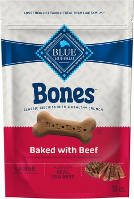 Galletas clásicas Bones de carne de res para perros, bolsa de 16 oz, grande